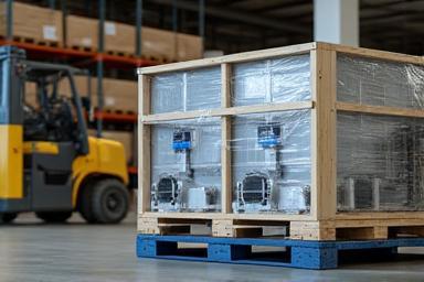 出荷準備中の産業設備
